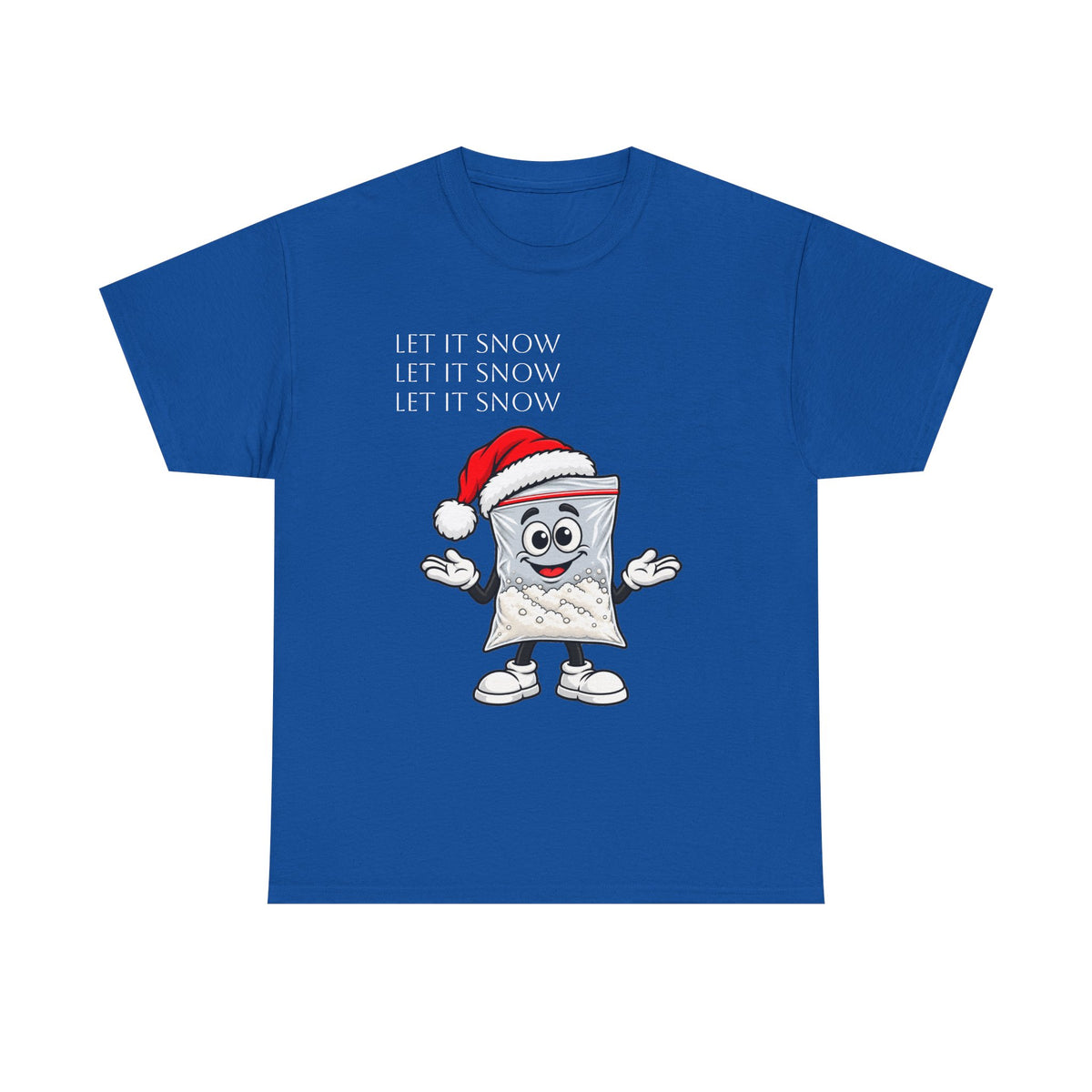 T‑Shirt — "Let It Snow" Bag Character Graphic Tee