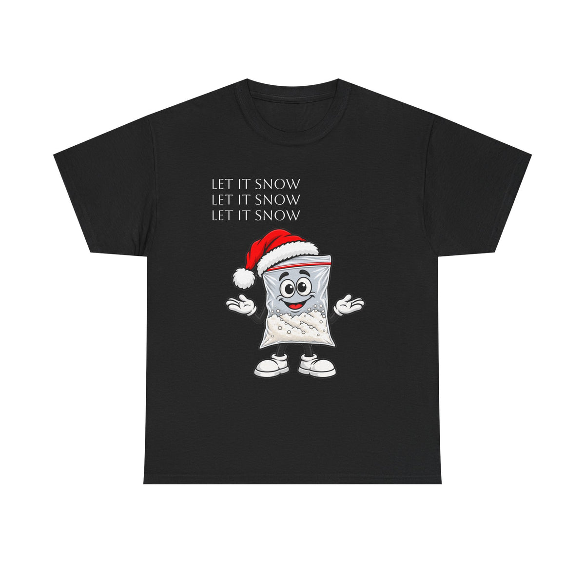 T‑Shirt — "Let It Snow" Bag Character Graphic Tee