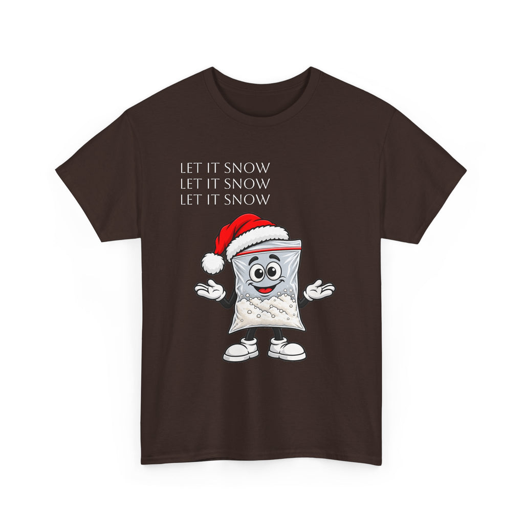 T‑Shirt — "Let It Snow" Bag Character Graphic Tee