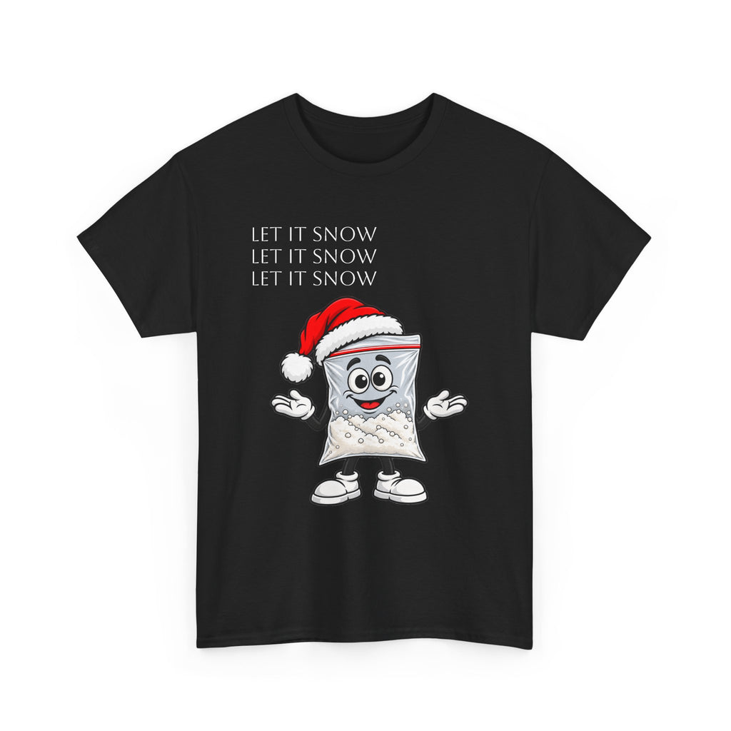 T‑Shirt — "Let It Snow" Bag Character Graphic Tee