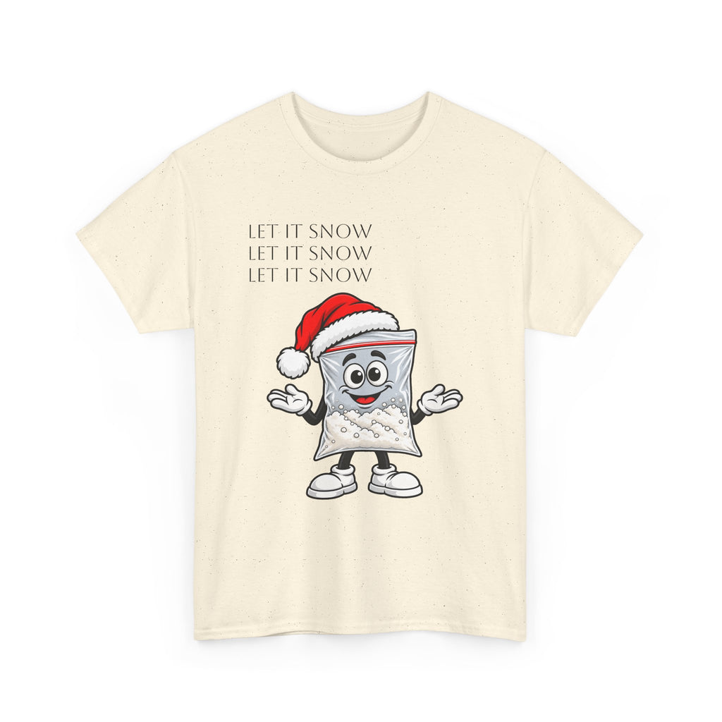 T‑Shirt — "Let It Snow" Bag Character Graphic Tee