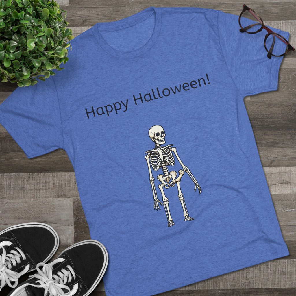 Happy Halloween Skeleton Tee — Halloween Graphic T-Shirt