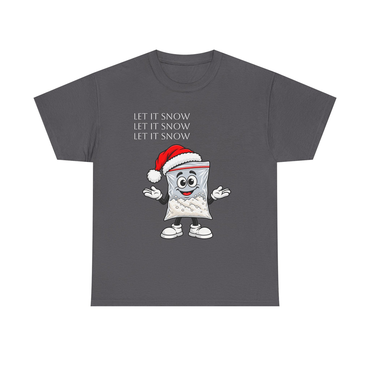 T‑Shirt — "Let It Snow" Bag Character Graphic Tee