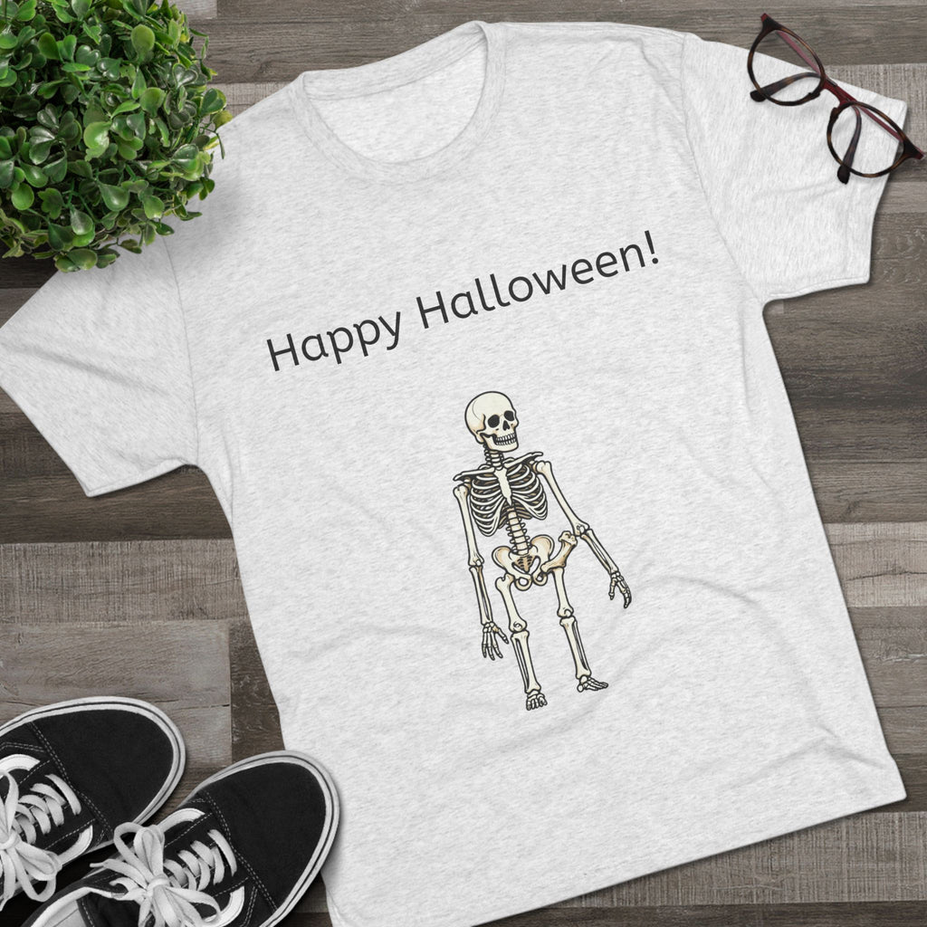 Happy Halloween Skeleton Tee — Halloween Graphic T-Shirt