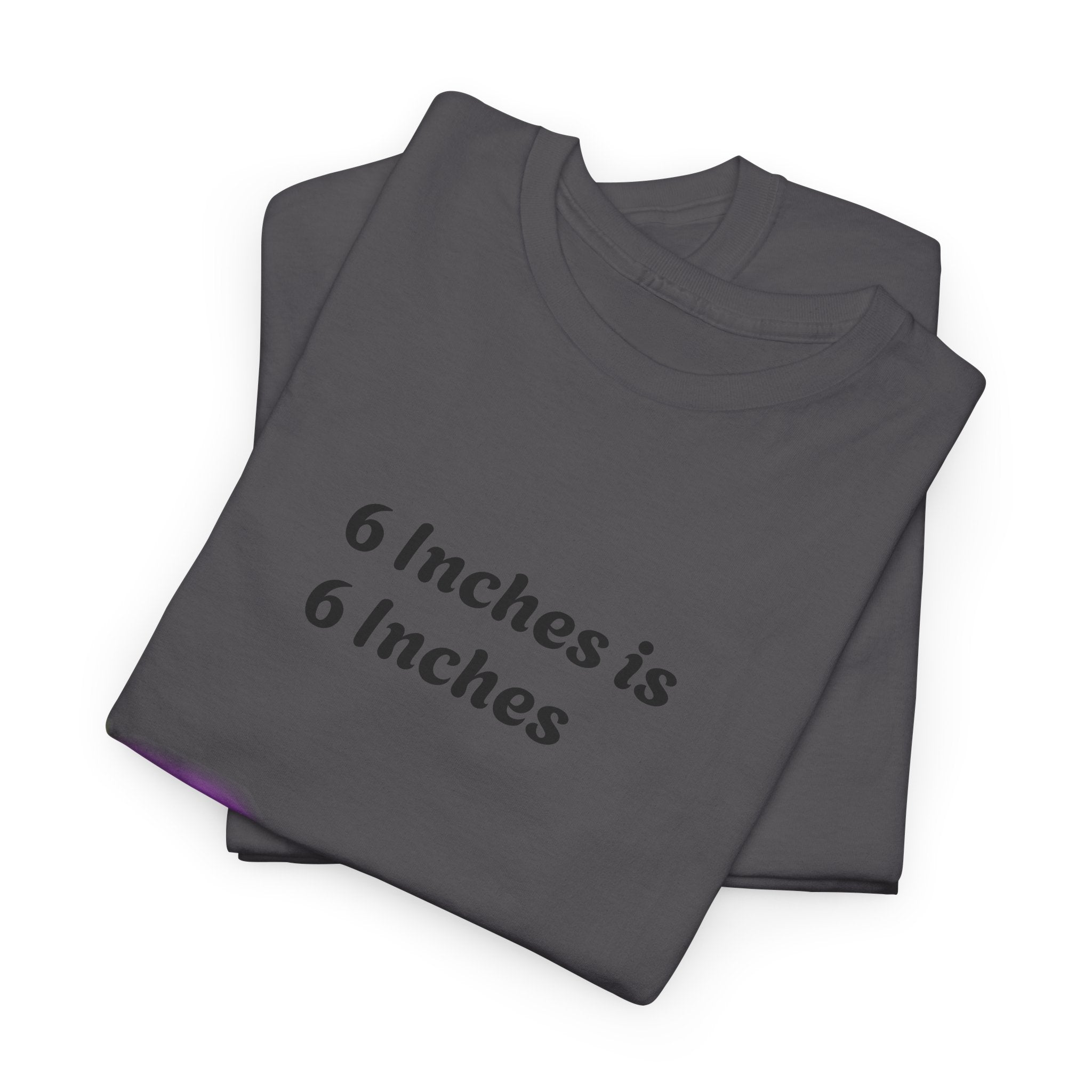 T-Shirt — "6 Inches is 6 Inches" Graphic Tee (It's All About Perspective)