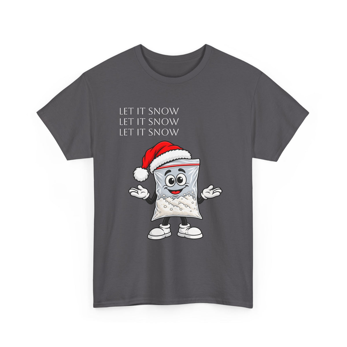 T‑Shirt — "Let It Snow" Bag Character Graphic Tee