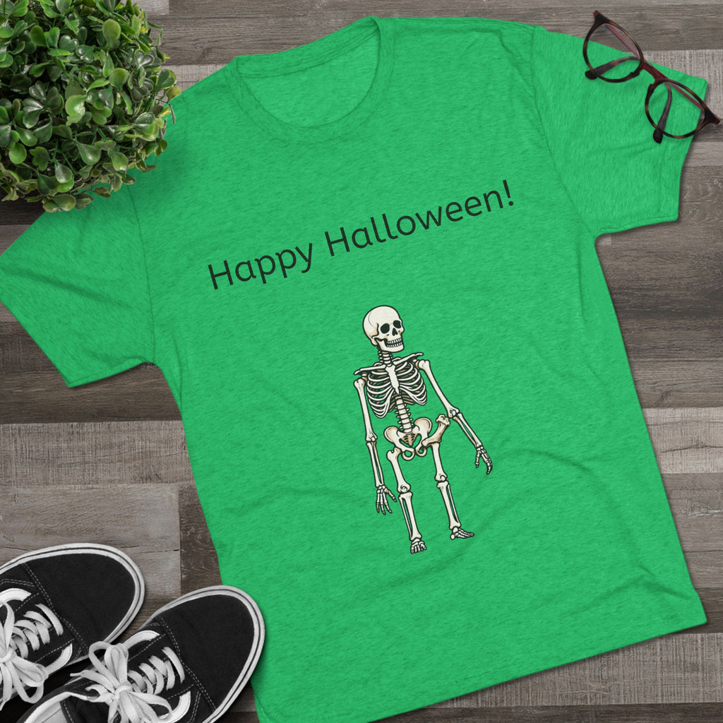 Happy Halloween Skeleton Tee — Halloween Graphic T-Shirt