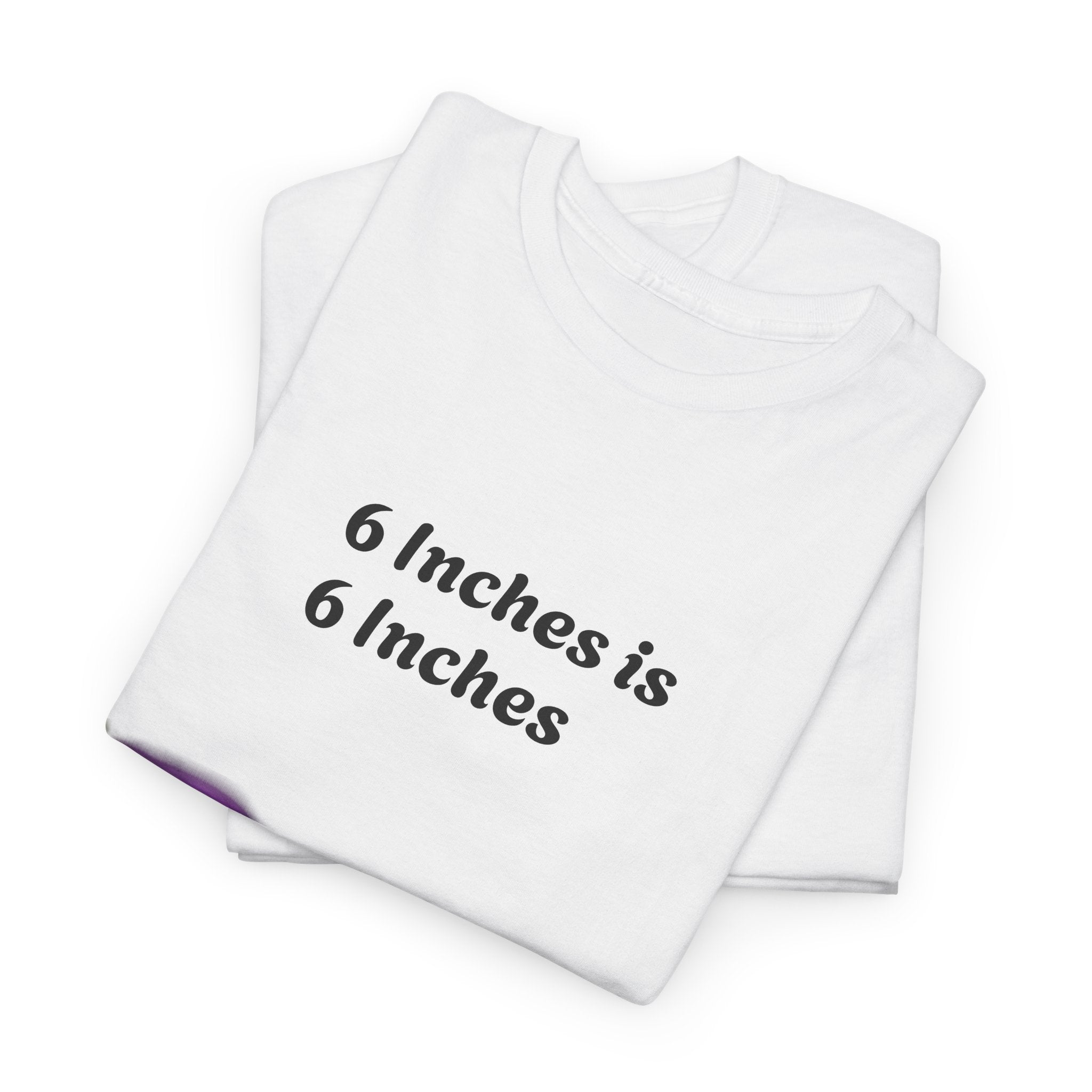 T-Shirt — "6 Inches is 6 Inches" Graphic Tee (It's All About Perspective)