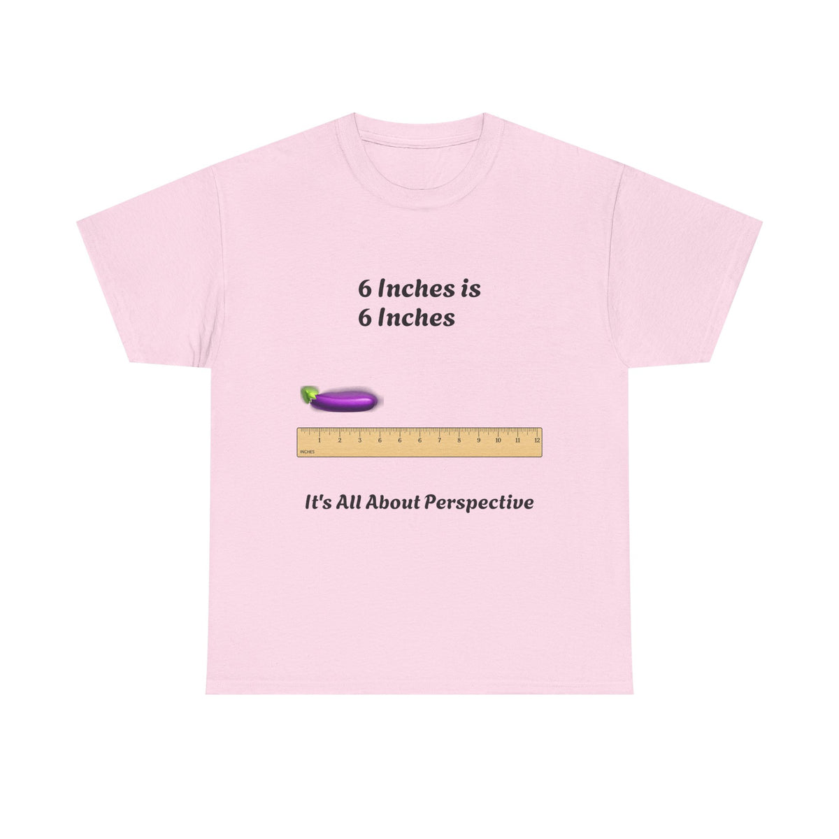 "6 Inches is 6 Inches" Funny Graphic T-Shirt | Humor Streetwear Tee