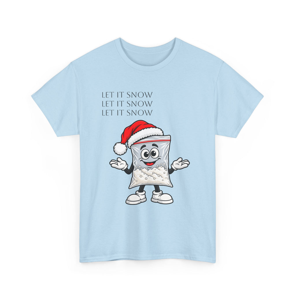 T‑Shirt — "Let It Snow" Bag Character Graphic Tee
